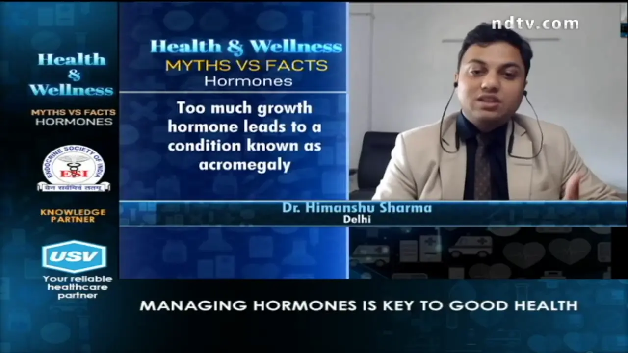 Dr. Himanshu Sharma speaking about hormone myths and facts on NDTV