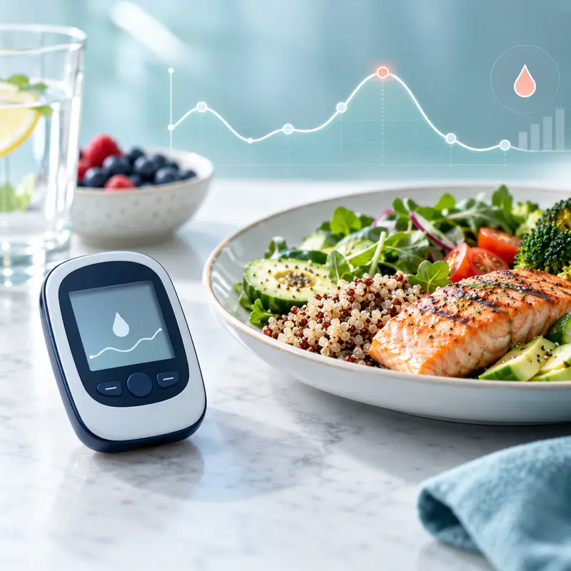 Blood glucose monitoring and balanced nutrition for diabetes care